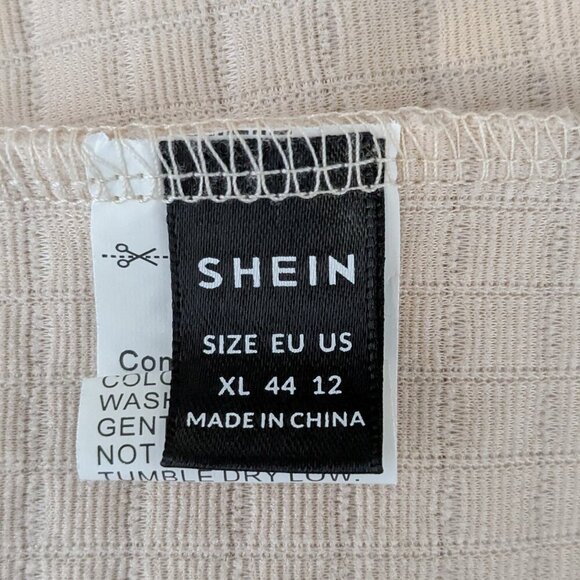 SHEIN Peach Pink Stretchy Textured Knit Long Sleeve Snap Casual Jacket; Size XL - Picture 3 of 5